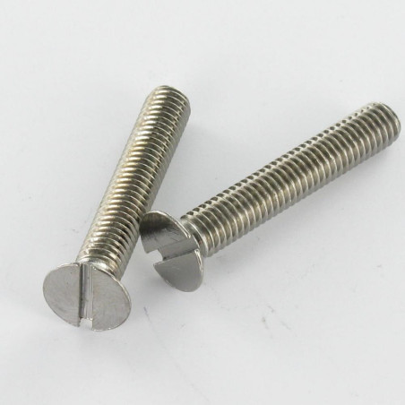 1 x Tornillo metales Latón cromo cabeza fresada/testa svasat ranura M5X10