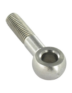 Tornillo metales con ojo M6X55 roscado en 18 Acero...