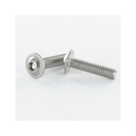 1 x Tornillo metales Cabeza Abombada con Hueco hexagonal resalto reborde M3X8 clase 10.9 Acero cincado blanco