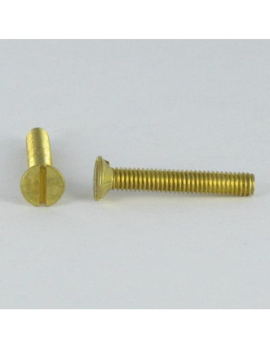 1 x Tornillo metales Latón cabeza fresada/testa...
