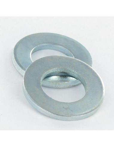 1 x Arandela plano M18X34X3 Acero cincado blanco