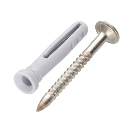 1 x Taco para clavar cabeza cilíndrica 5X30 Tornillos Inox 3X35