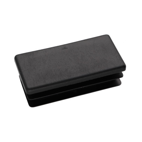 1 x Tapón rectangular para tubo 80X40 Spessore lamiera del tubo 1 con 3 polietileno negro