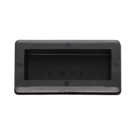 1 x Tapón rectangular para tubo 80X40 Spessore lamiera del tubo 1 con 3 polietileno negro