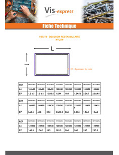 Tapón rectangular para tubo 100X80 Spessore lamiera del... 2