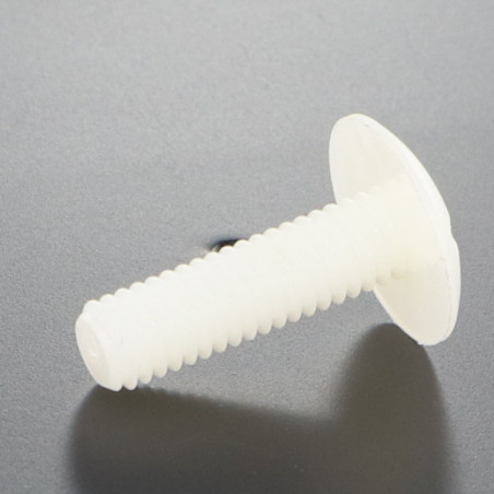 1 x Tornillo poelier cabeza redonda ancha natural nylon poliamida 6.6 M6X8