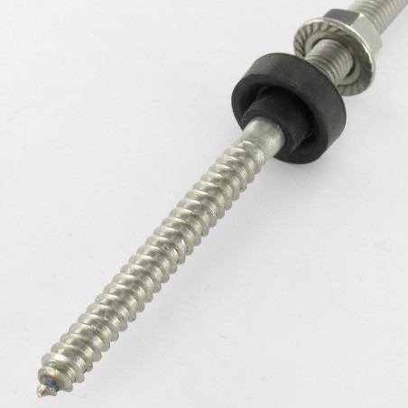 1 x Tornillos para paneles solares SW7 10X200 Inoxidable A2
