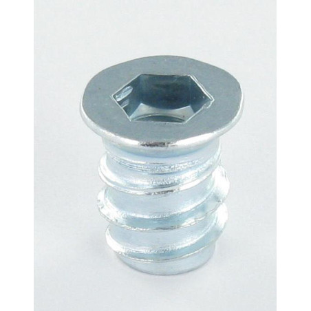 1 x Tuerca llave de 6 M6 12X13 Acero cincado blanco