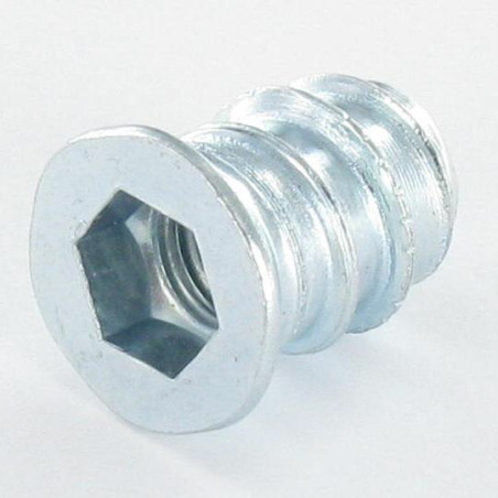 1 x Tuerca llave de 6 M6 12X13 Acero cincado blanco