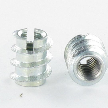 1 x Inserto ranura M6 13X15 Acero cincado blanco