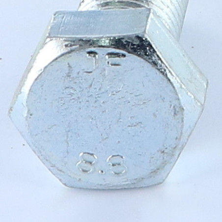1 x Tornillo metales cabeza hexagonal M14X40 Clase 6.8 Acero cincado blanco