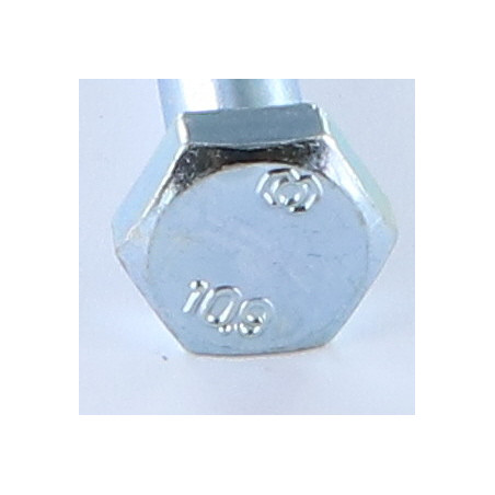 1 x Cuerpo de perno roscado parcial cabeza hexagonal M24X140 clase 10.9 Acero cincado blanco