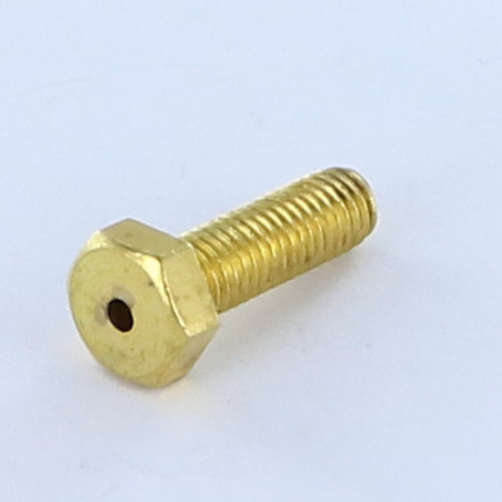 1 x Tornillo metales Latón cabeza hexagonal M8X25 perforado 3