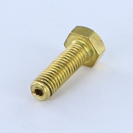 1 x Tornillo metales Latón cabeza hexagonal M8X25 perforado 3