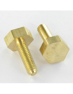 Tornillo metales Latón cabeza hexagonal M3.5X12 punta...
