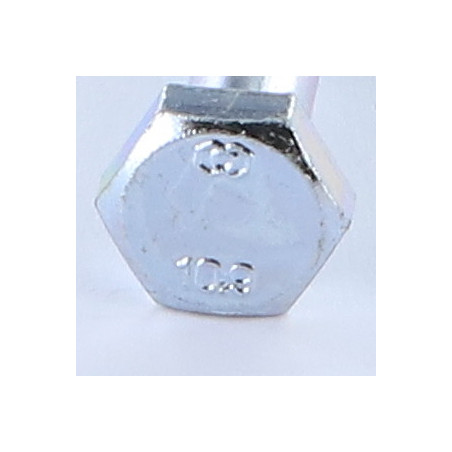1 x Cuerpo de perno roscado parcial cabeza hexagonal M12X100 clase 10.9 Acero cincado blanco