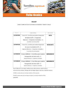 EQUIPO Fijación WC Tornillos Inox 6X70 Fischer 2
