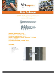 Taco metálico Tornillo autoperforante RAWLPLUG Zamak... 2