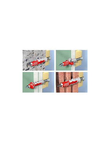 1 x Taco Nylon DUOPOWER Fischer 8X65 sin Tornillos