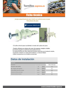 Taco Nylon Tornillo autoperforante RAWLPLUG 14X32 con... 2