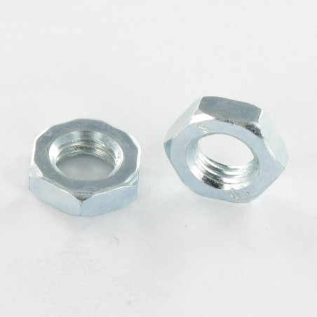 1 x Tuerca hexagonal baja hm/contratuerca M48 Acero cincado blanco