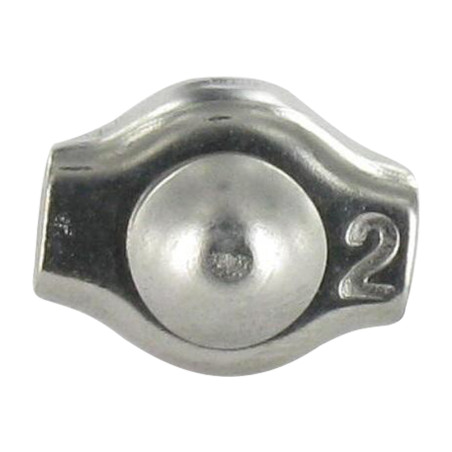 1 x Sujetacable plano sencillo Inoxidable A4 diámetro 4