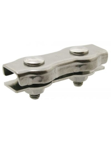 1 x Sujetacable plano doble Inoxidable A4...