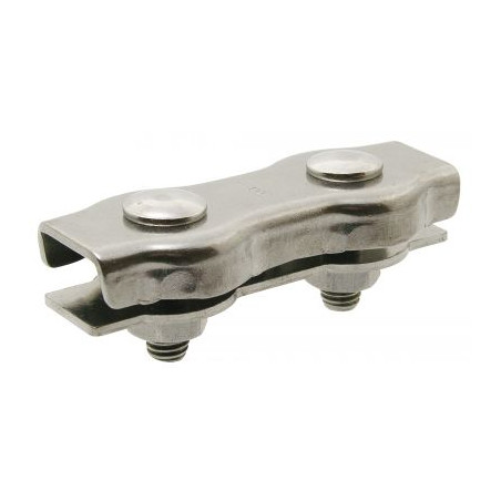 1 x Sujetacable plano doble Inoxidable A4 diámetro 2