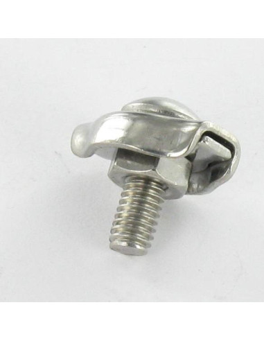 1 x Sujetacable plano sencillo Inoxidable A4...