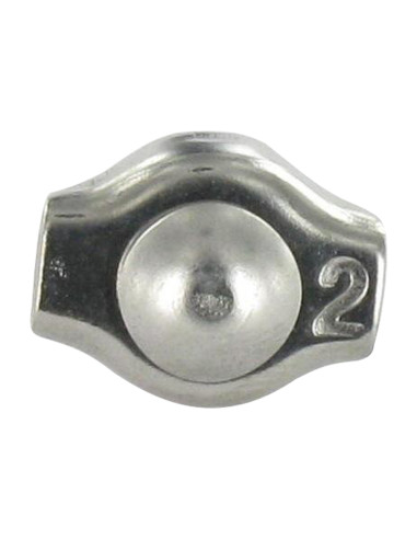 1 x Sujetacable plano sencillo Inoxidable A4...