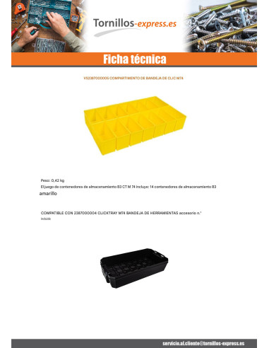 1 x COMPARTIMIENTO CLICKTRAY M74