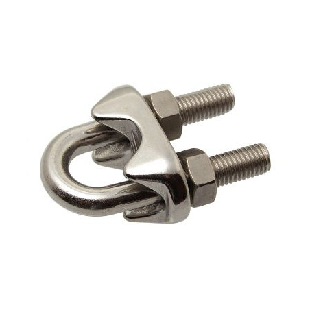 1 x Sujetacable estribo Inoxidable A4 para Cable de diámetro 2