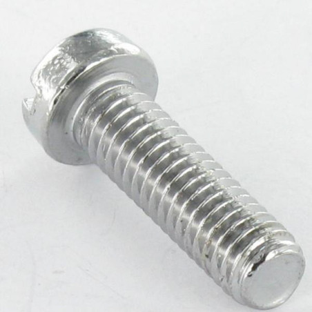 1 x Tornillo metales Latón niquelado cabeza cilíndrica ranura M3X6 microtornillo