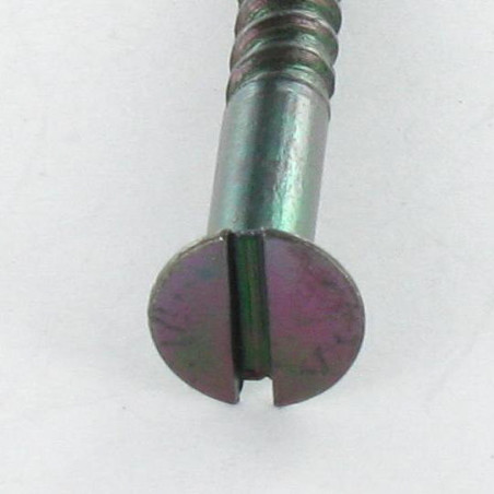 1 x Tornillo madera cabeza fresada/testa svasat ranura 3X25 Acero cincado negro microtornillo