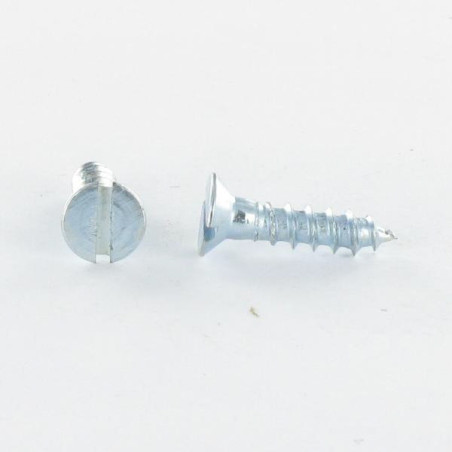 1 x Tornillo madera cabeza fresada/testa svasat ranura 3x30 Acero cincado blanco microtornillo