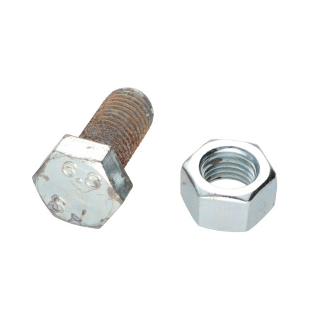 1 x Perno (vendido con tuerca) cabeza hexagonal M16X35 Acero cincado blanco ÓXIDO