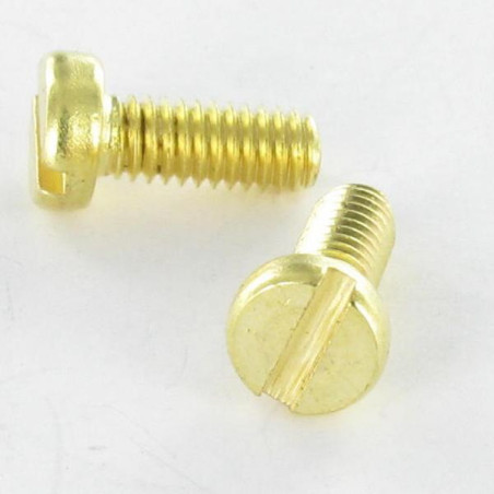 1 x Tornillo metales Latón cabeza cilíndrica ranura M4X12