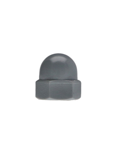 1 x Tuerca ciega Nylon Gris claro M8