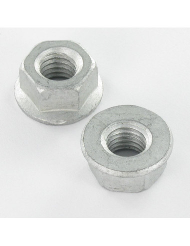 1 x Tuerca reborde liso M10 Acero bruto GEOMET 500