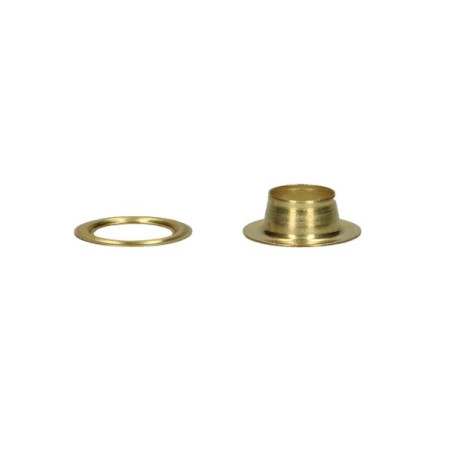 1 x Blíster de 8 con ojal LONA ALQUITRANADA diámetro 8 Latón
