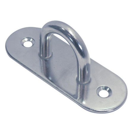 1 x Grapa de fijación con placa OVAL 45X16 Inoxidable A2