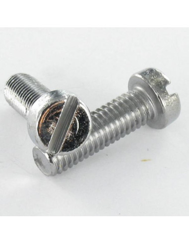 1 x Tornillo metales Latón niquelado cabeza...