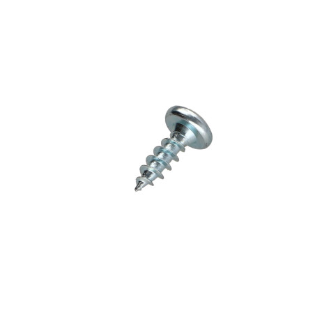 1 x Tornillo madera aglomerado cabeza redonda Pozi PZ4 4X20 Acero cincado blanco