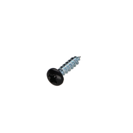 1 x Tornillo madera aglomerado cabeza redonda Pozi PZ4 3.5X15 Acero cincado blanco lacado negro RAL9005 negro intenso