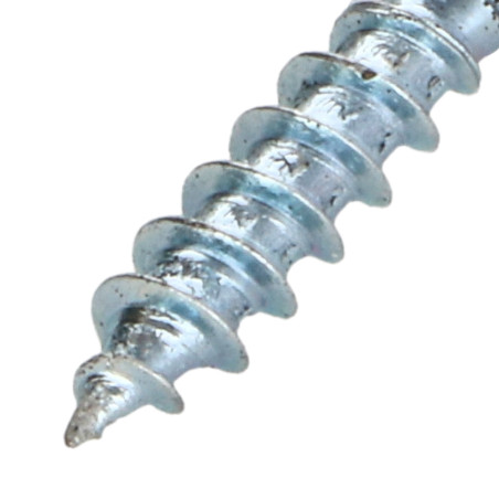 1 x Tornillo madera aglomerado cabeza redonda Pozi PZ4 3.5X15 Acero cincado blanco lacado negro RAL9005 negro intenso