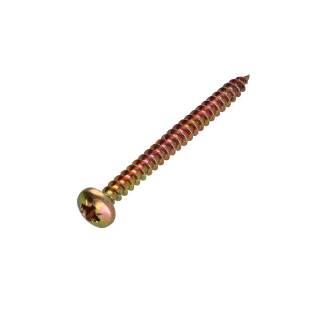 1 x Tornillo madera aglomerado cabeza redonda Pozi PZ4 5X60 Bicromato