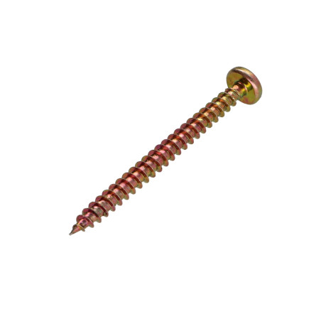 1 x Tornillo madera aglomerado cabeza redonda Pozi PZ4 5X60 Bicromato