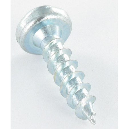 1 x Tornillo madera aglomerado cabeza redonda Pozi PZ4 4X20 Acero cincado blanco óxido