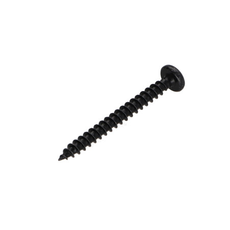 1 x Tornillo madera aglomerado cabeza redonda Pozi PZ4 5X50 Acero cincado negro