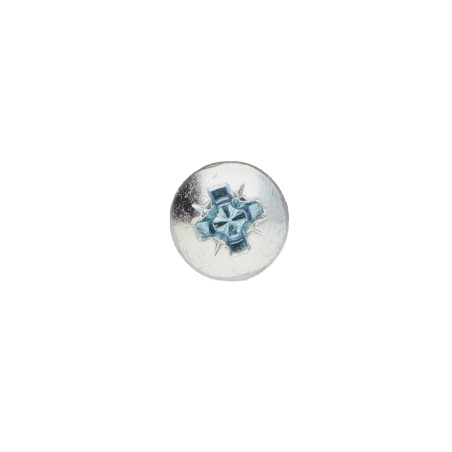 1 x Tornillo madera aglomerado cabeza redonda Pozi PZ5 6X30 Acero cincado blanco